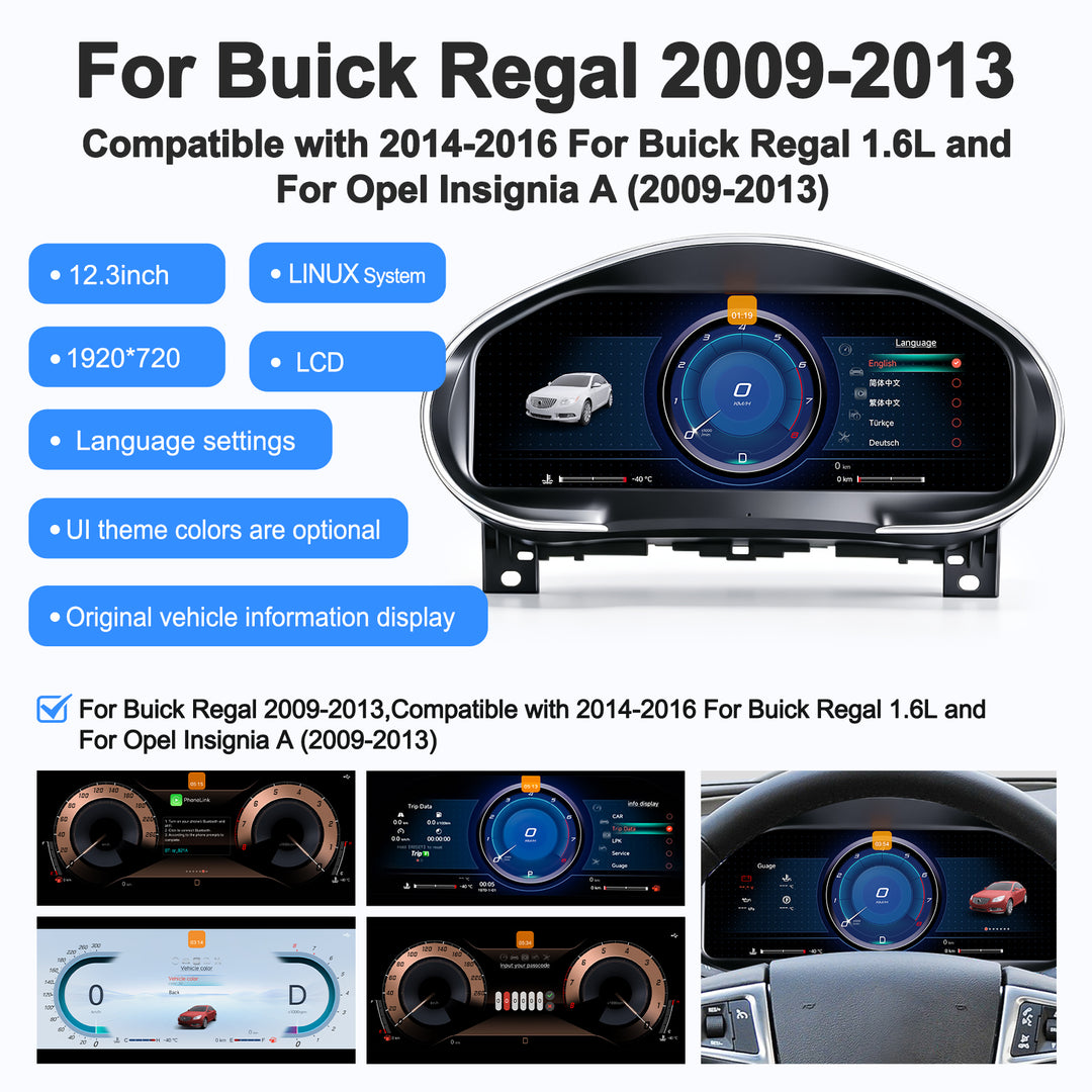 LCD Instrument Cluster for 2009–2013 Buick Regal