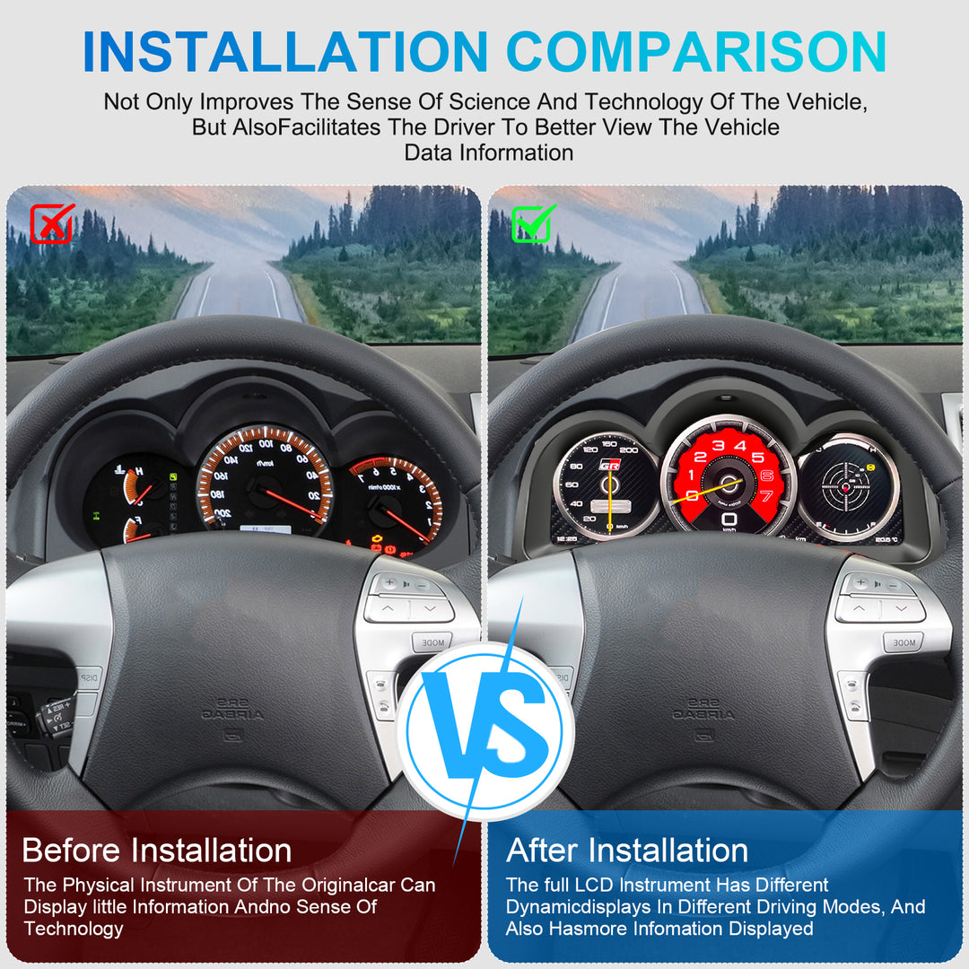 Toyota Fortune/Hilux Vigo (2005-2015) Digital Cluster Upgrade