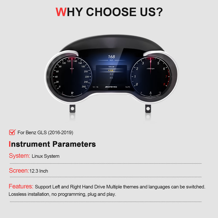 Mercedes-Benz GLS GLE G-Class Digital Instrument Panel Upgrade