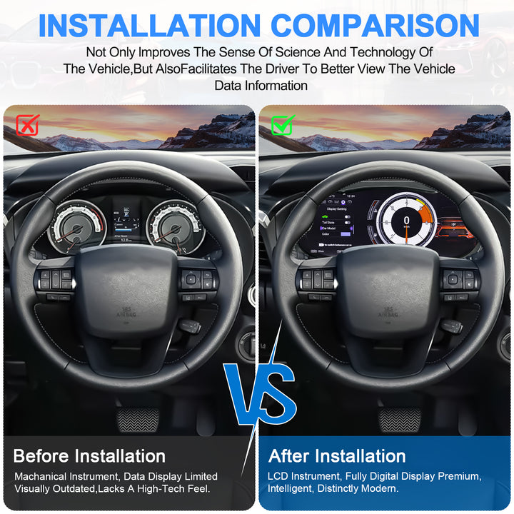 Toyota Hilux/Fortuner (2015-2020) Digital Cluster Upgrade