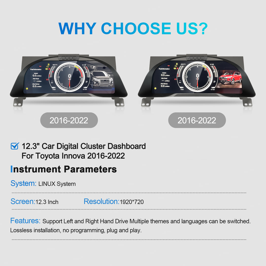 Toyota Innova (2016-2022) Digital Cluster Upgrade