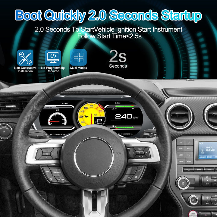 2015-2024 Ford Mustang Upgrade Edition 15.8-inch LCD Instrument Panel