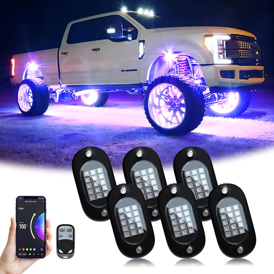 APP remote control RGB chassis moving head light is suitable for trucks, SUVs, motorcycles。