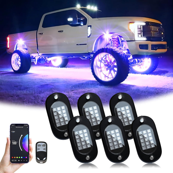 APP remote control RGB chassis moving head light is suitable for trucks, SUVs, motorcycles。