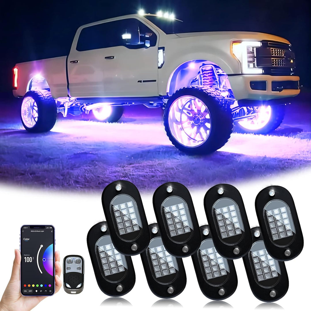 APP remote control RGB chassis moving head light is suitable for trucks, SUVs, motorcycles。