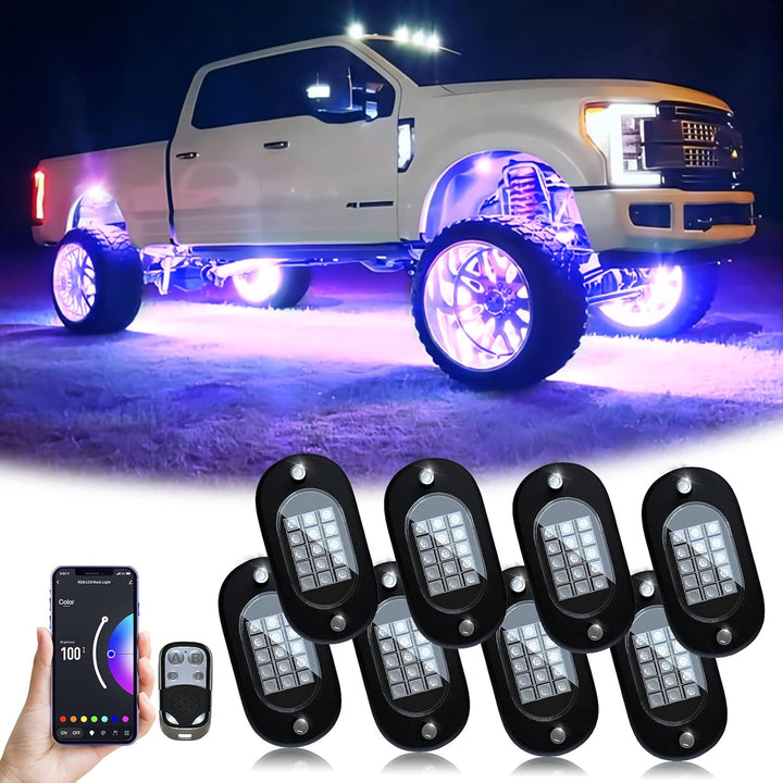 APP remote control RGB chassis moving head light is suitable for trucks, SUVs, motorcycles。