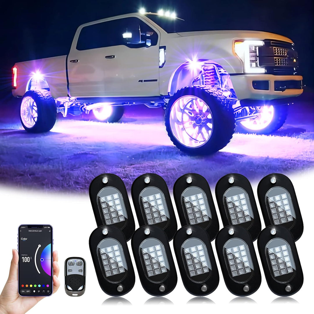 APP remote control RGB chassis moving head light is suitable for trucks, SUVs, motorcycles。
