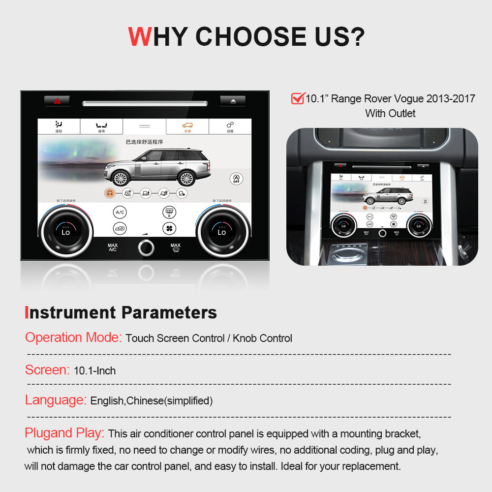 2013-2017 Land Rover Range Rover LCD Air Conditioning Control Panel