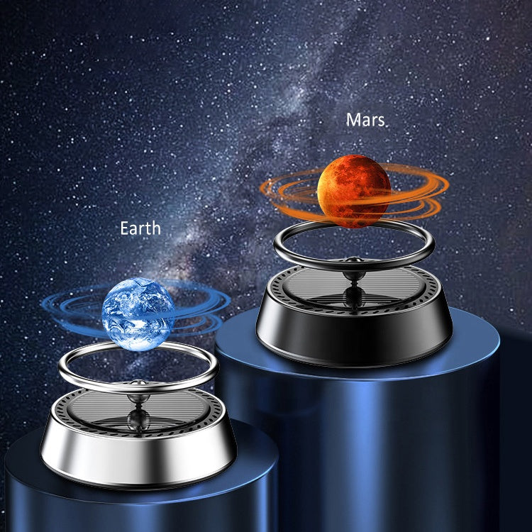 Suspended solar-powered car air freshener