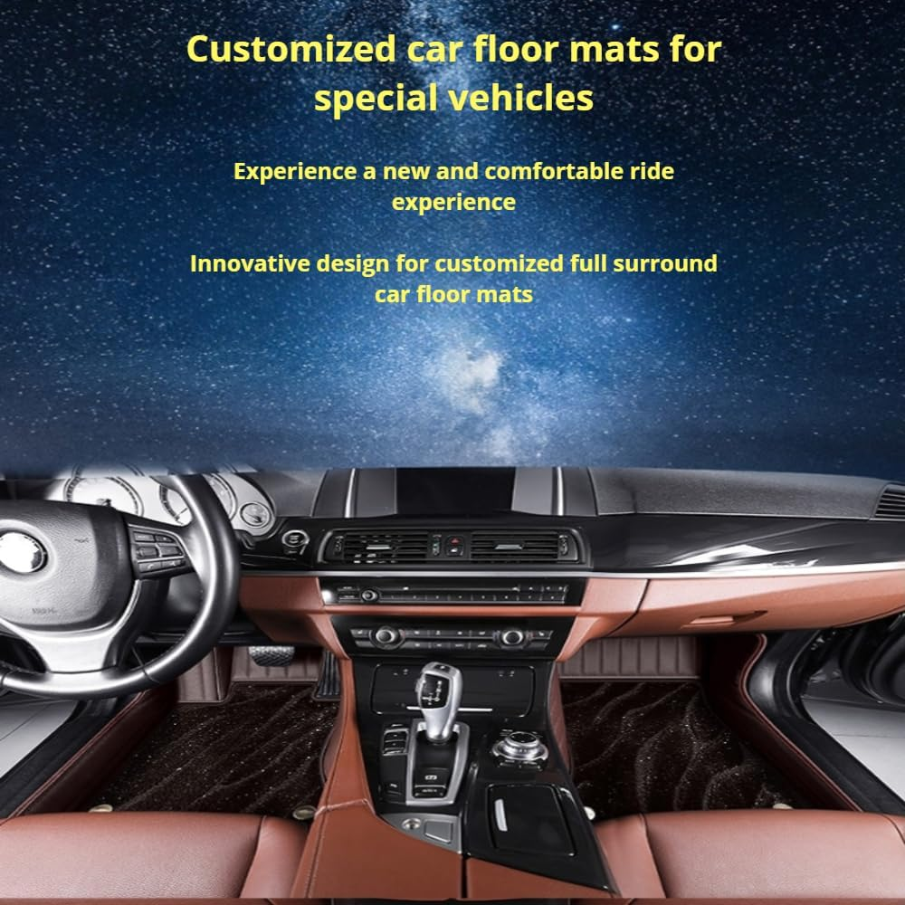 Custom leather starry sky car floor mats