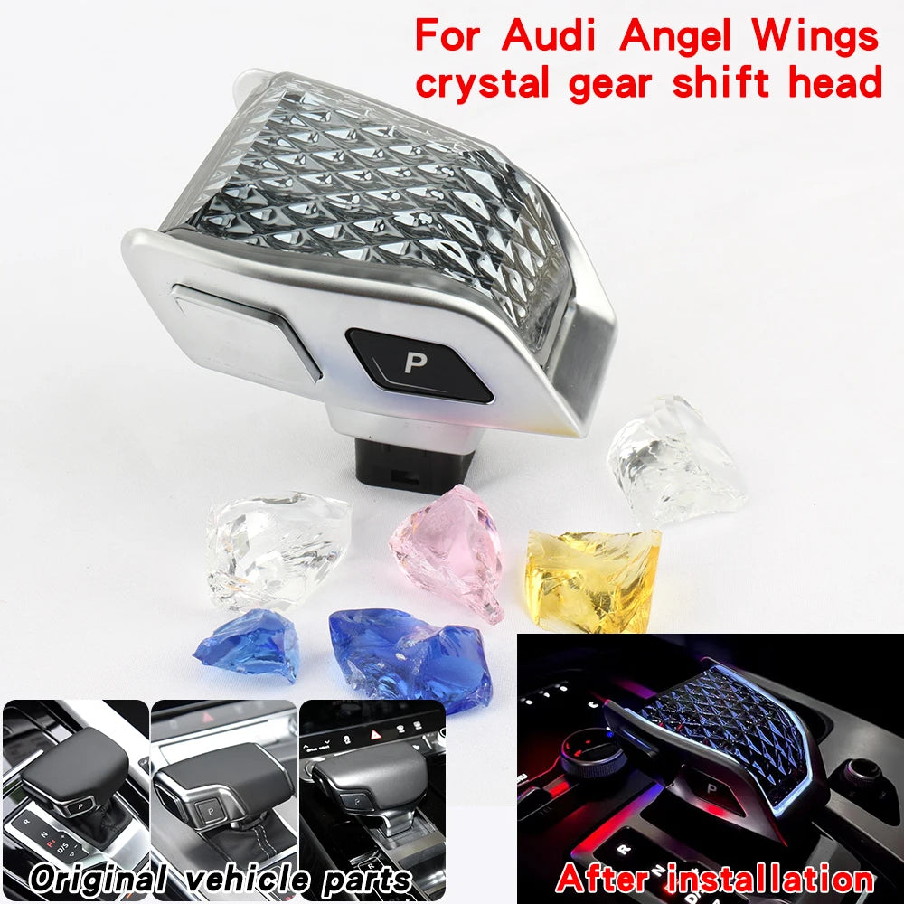 Audi LED crystal gear selector and gear selector knob