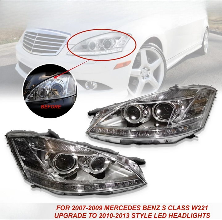 2007-09 Mercedes-Benz S550 headlight and taillight