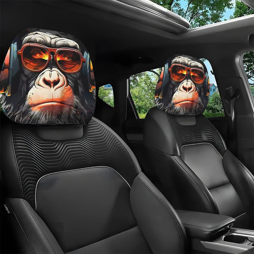 Fun cartoon car headrest covers, universal size