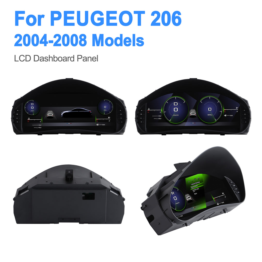 Peugeot 206 (2004–2008) Digital LCD Instrument Cluster