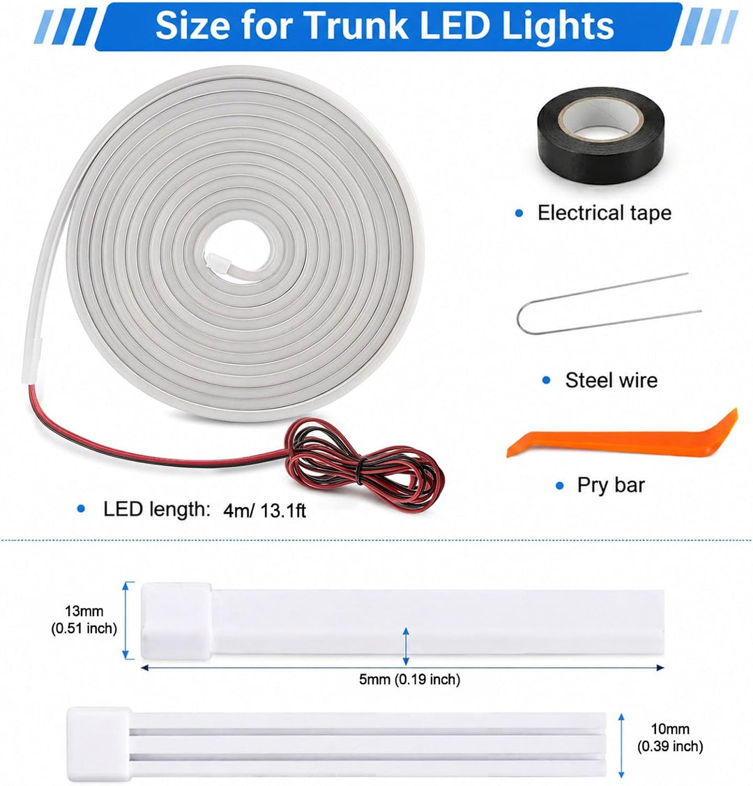 LED light strips for car trunks