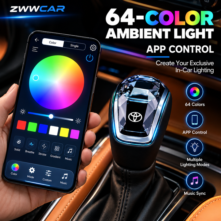 Toyota Crystal Color-Changing LED Gear Shift Knob