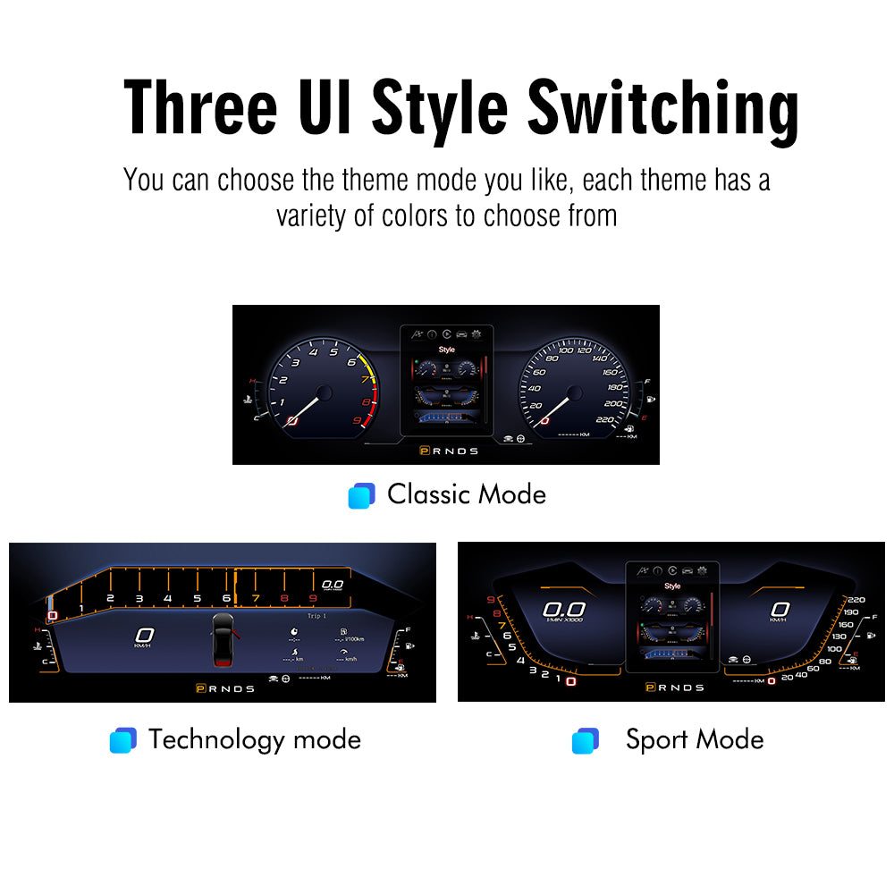 2015-2021 Ford Mustang Upgrade Edition 12.3-inch LCD Instrument Panel