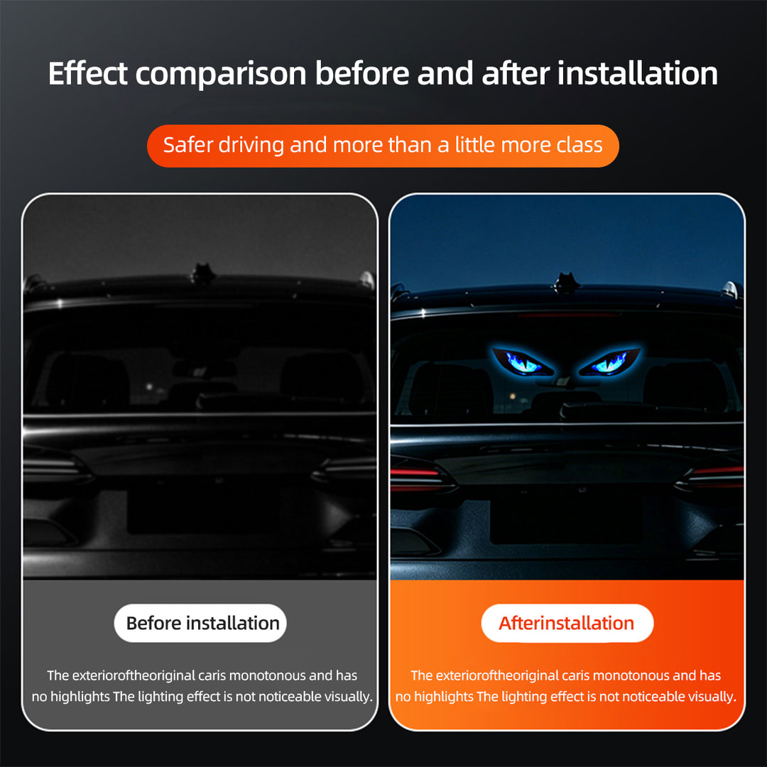 Solar-powered car creative devil eye lights