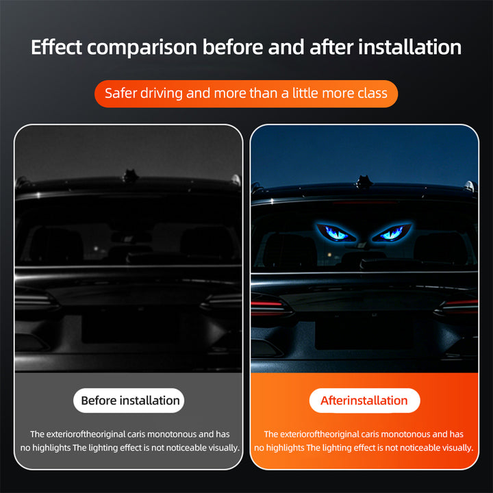 Solar-powered car creative devil eye lights