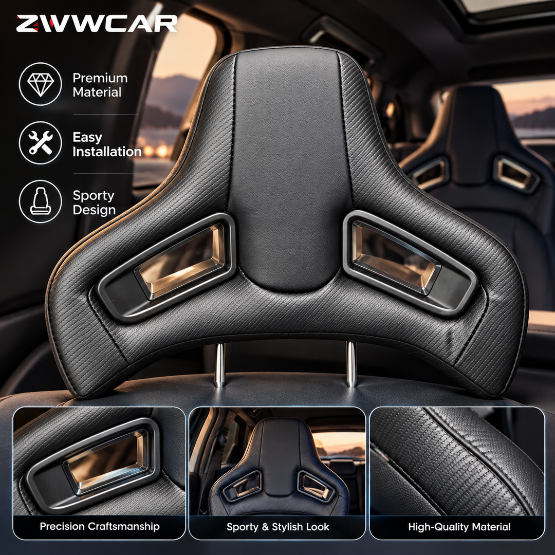 All-new universal racing-style sports headrest for Mercedes-Benz and BMW