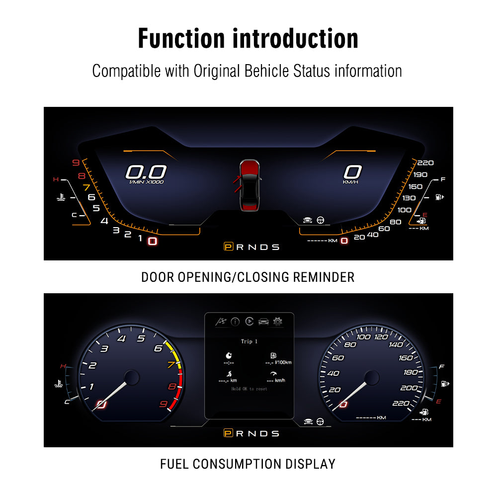 2015-2021 Ford Mustang Upgrade Edition 12.3-inch LCD Instrument Panel