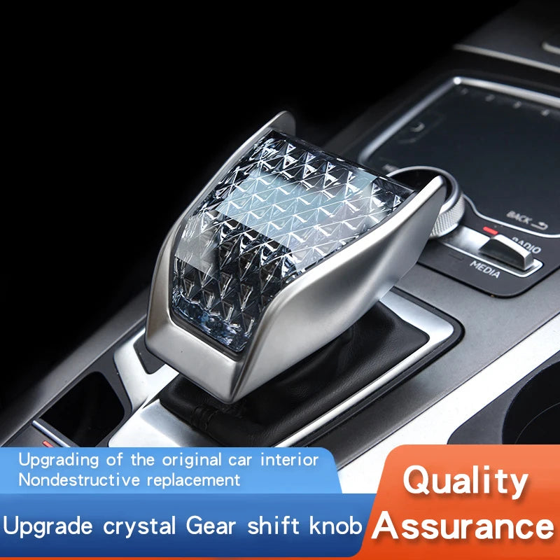 Audi LED crystal gear selector and gear selector knob