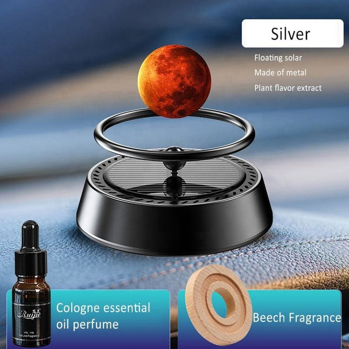 Suspended solar-powered car air freshener