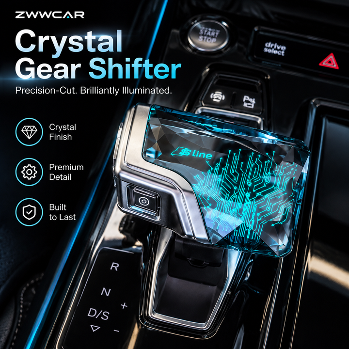All-new Audi crystal gear selector—illuminated LED gear selector