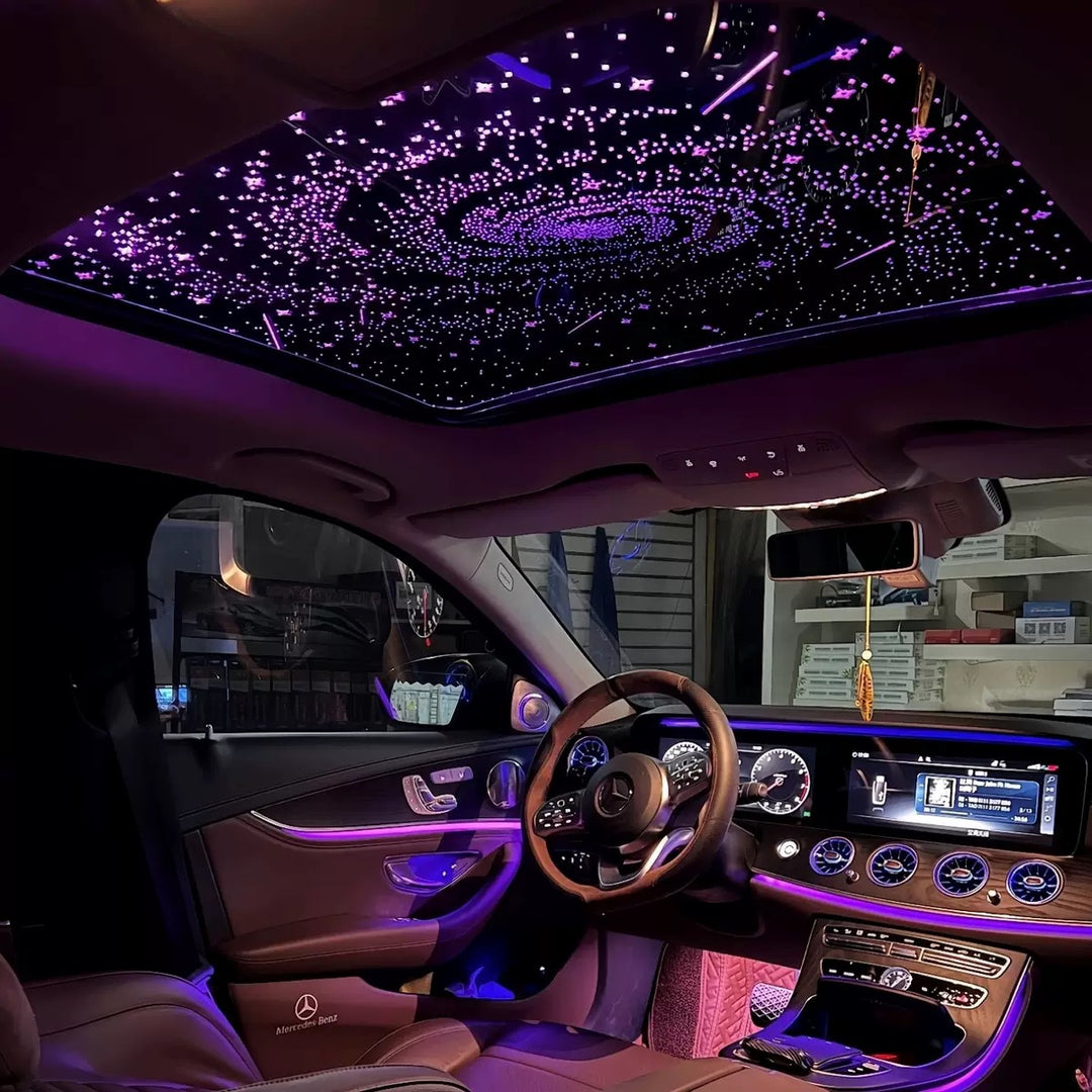 Car sunroof starry sky atmosphere light