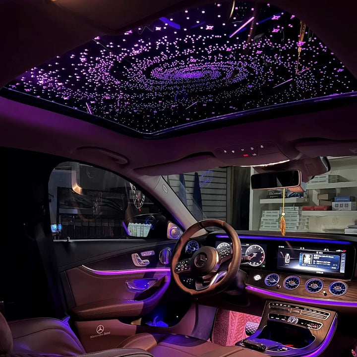 Car sunroof starry sky atmosphere light
