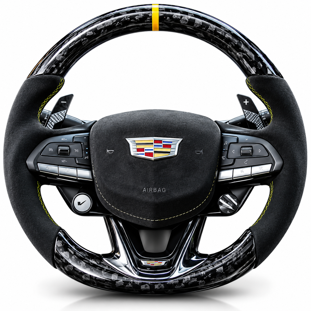 Forged Carbon Fiber Steering Wheel – For Cadillac