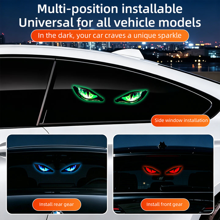 Solar-powered car creative devil eye lights