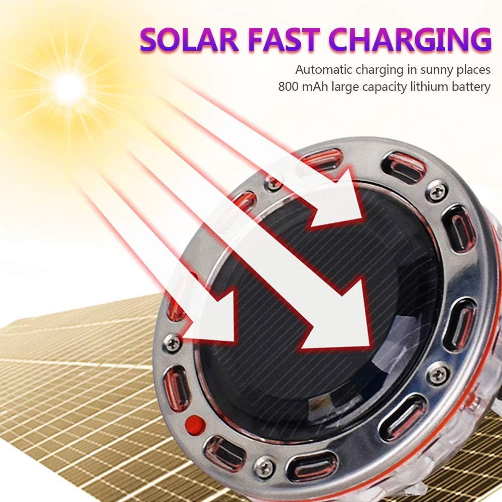 Smart remote control RGB solar car hub light