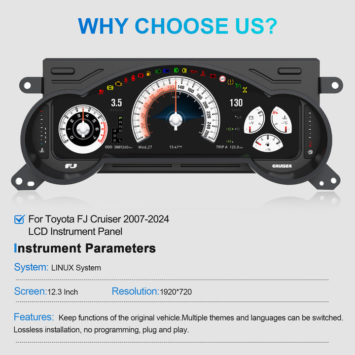 Toyota FJ Cruiser (2007-2024) Digital Cluster Upgrade