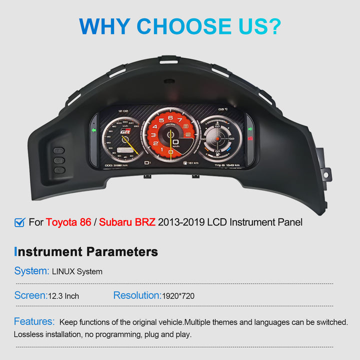 Toyota 86/Subaru BRZ (2013-2019) Digital Cluster Upgrade