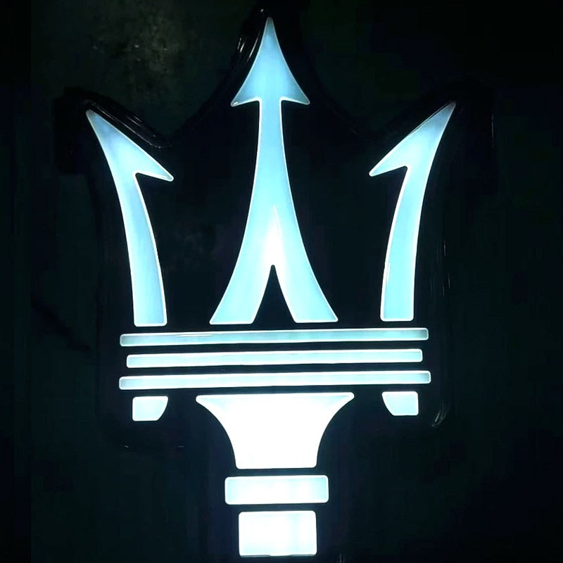 Maserati illuminated car emblem replacement