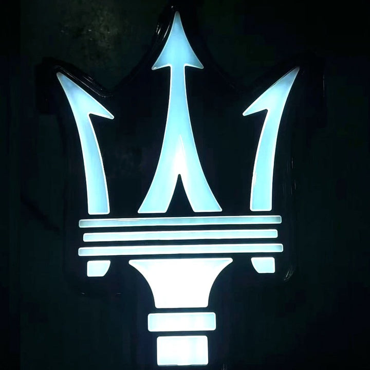 Maserati illuminated car emblem replacement