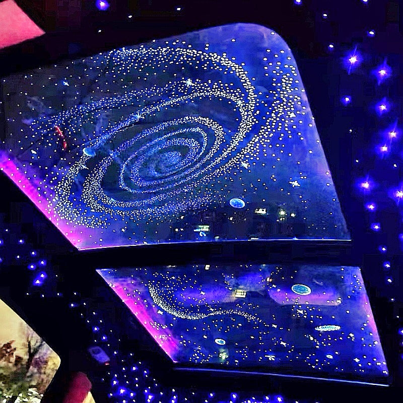 Car sunroof starry sky atmosphere light