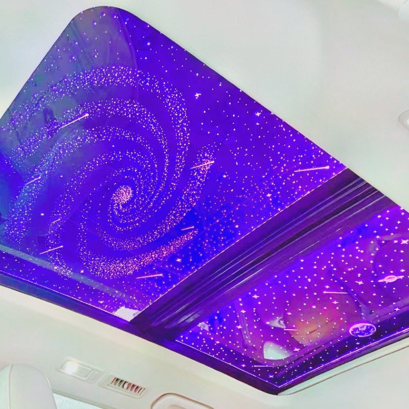 Car sunroof starry sky atmosphere light