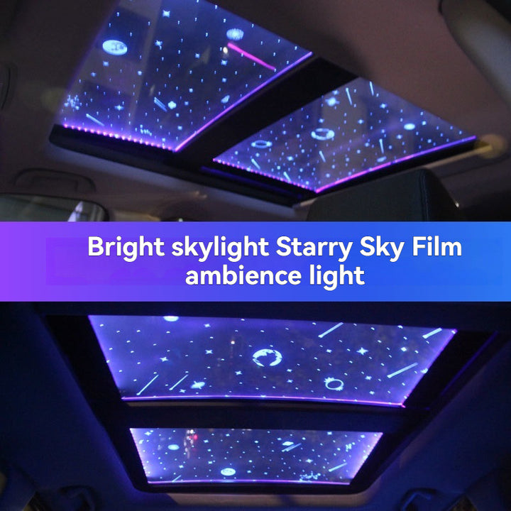 Car sunroof starry sky atmosphere light