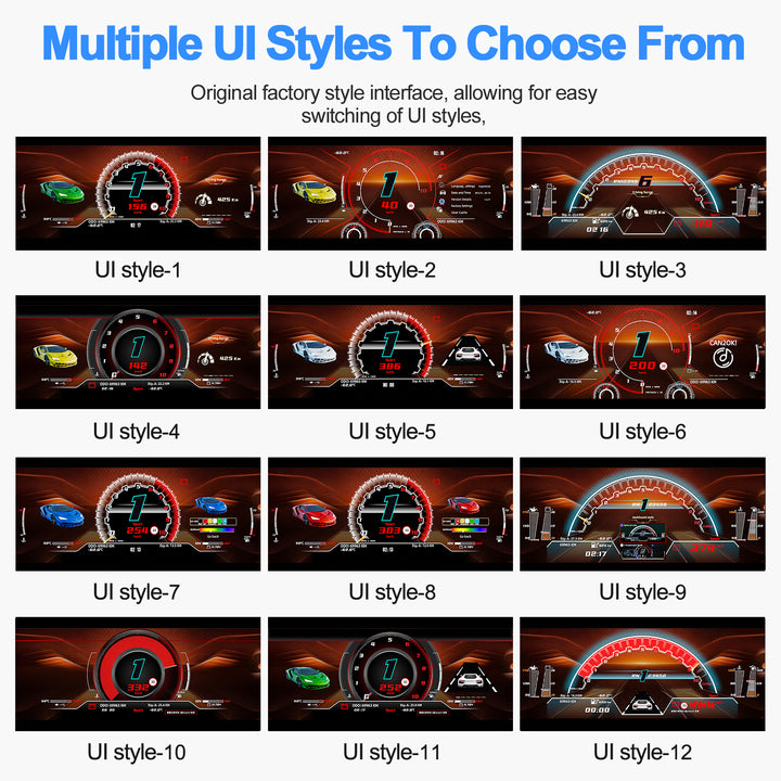 A dedicated page for upgrading and customizing your car's digital dashboard.