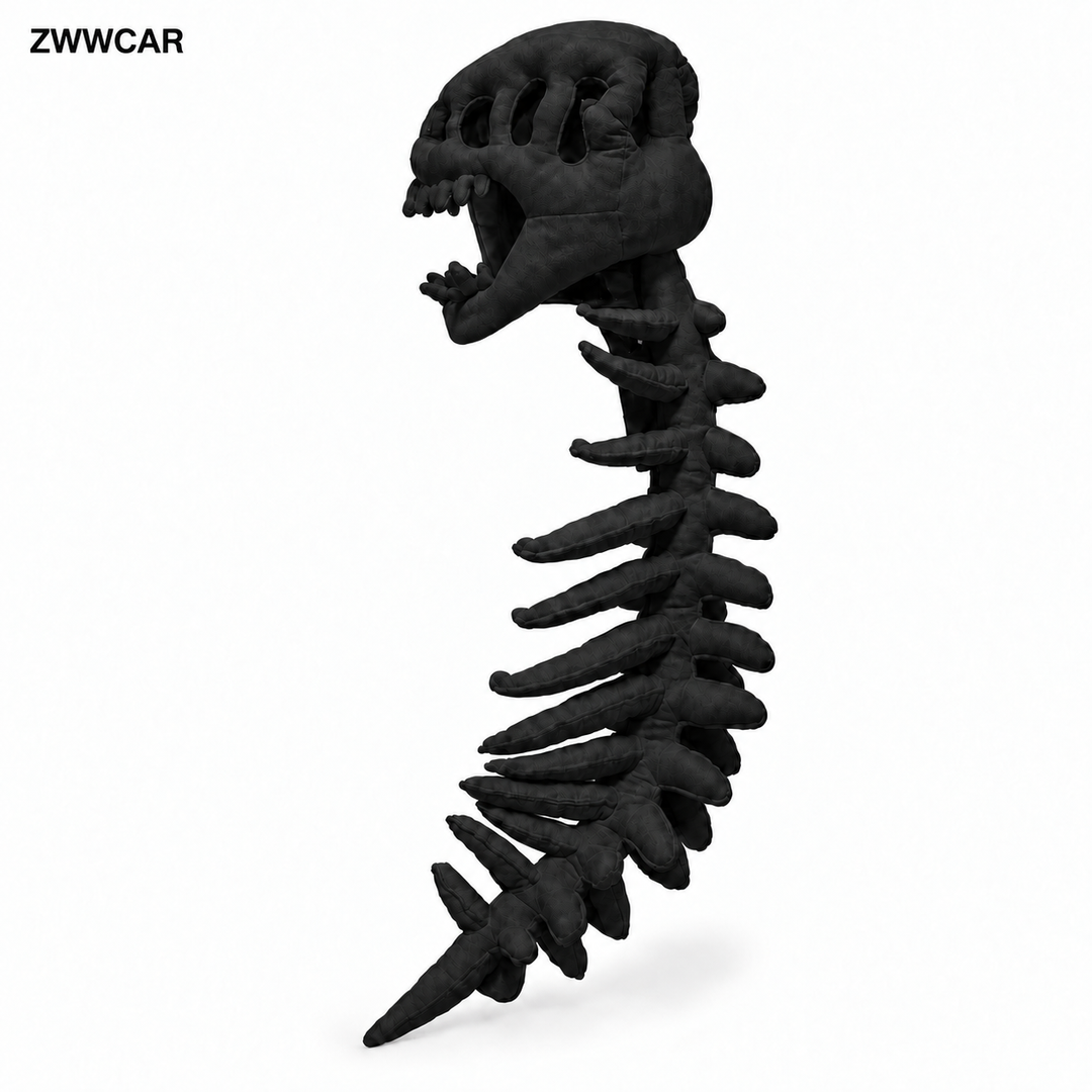 Car Interior Headrest Decoration – Dinosaur Skeleton