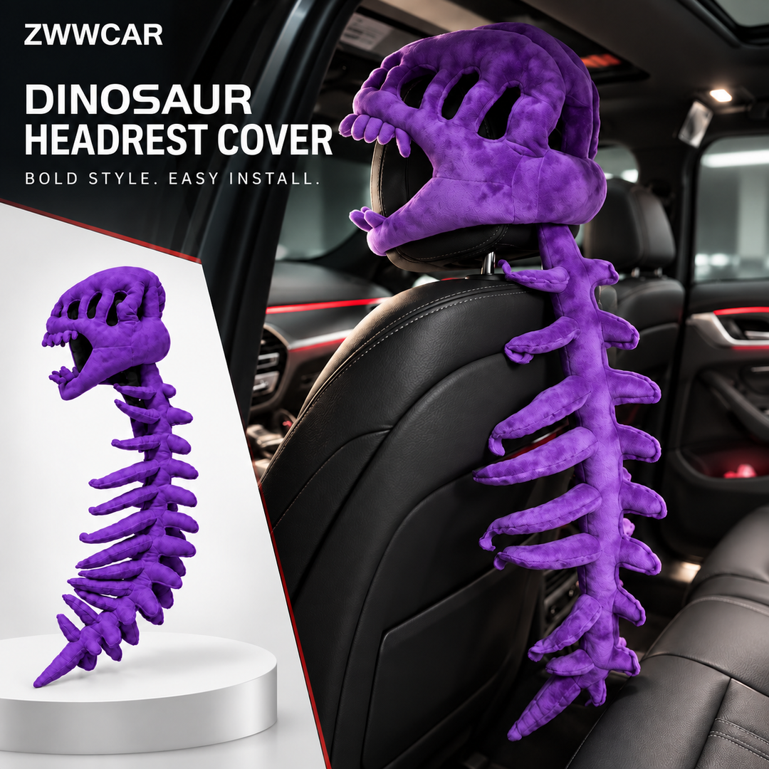 Car Interior Headrest Decoration – Dinosaur Skeleton