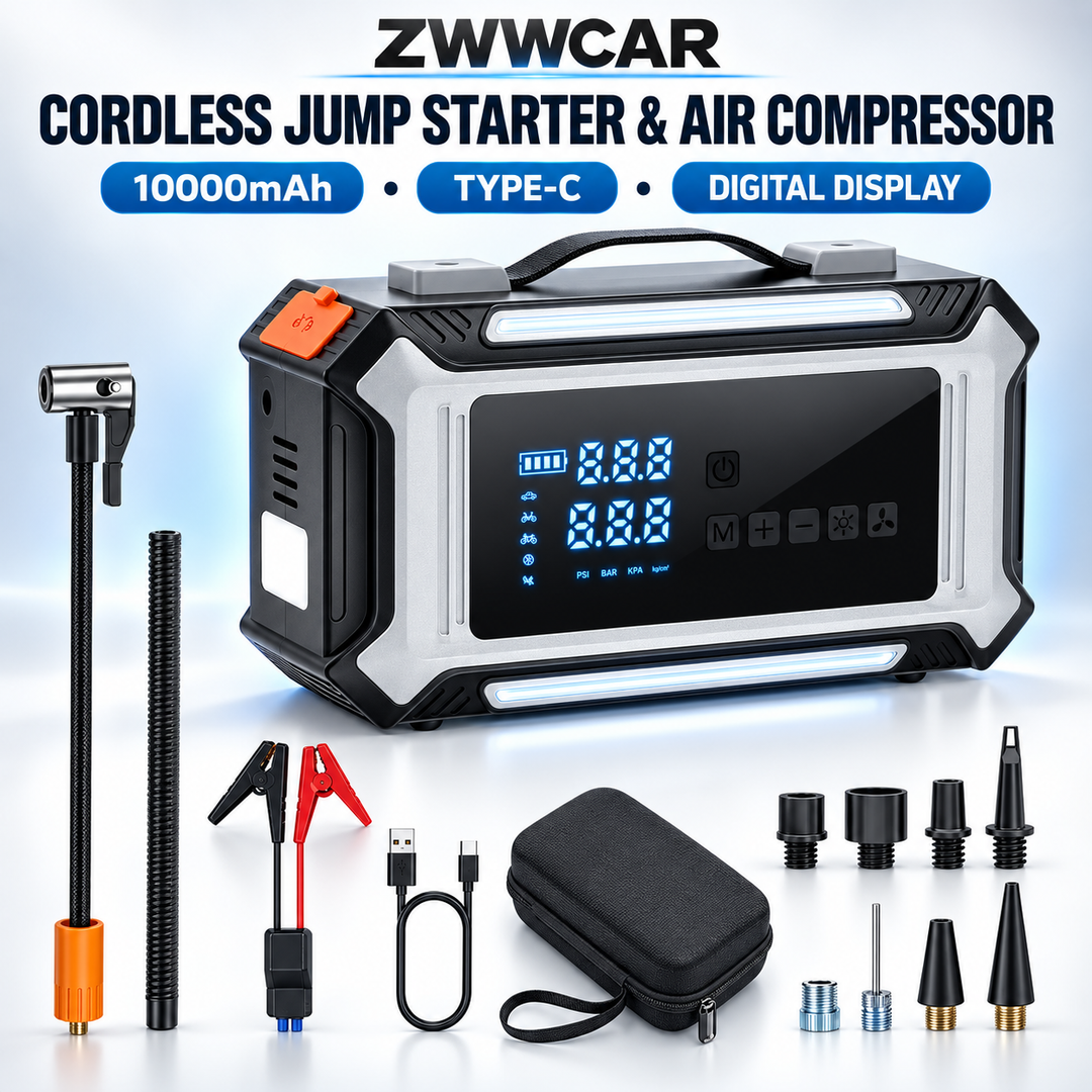 Multifunctional 2-in-1 Car Jump Starter and Tire Inflator