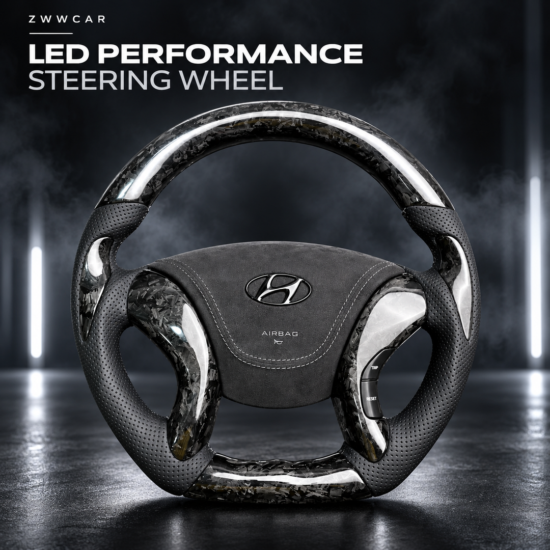 Forged Carbon Fiber Steering Wheel - For Hyundai