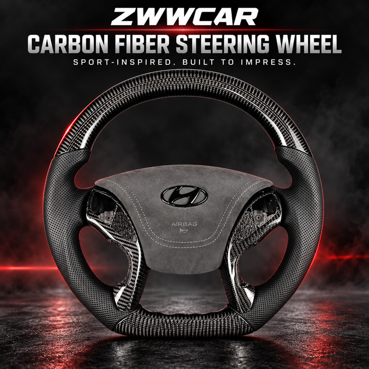 Forged Carbon Fiber Steering Wheel - For Hyundai