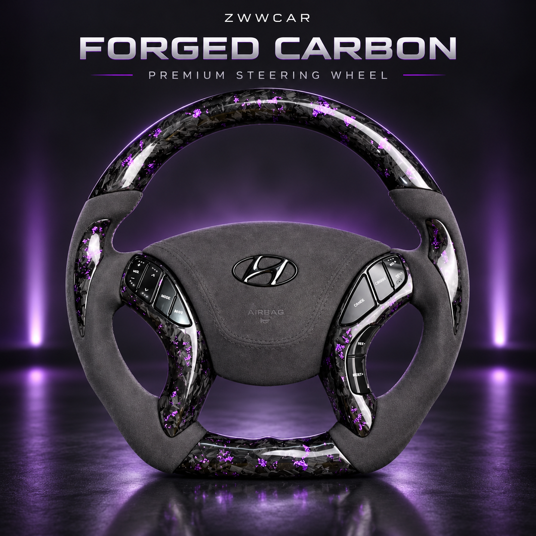 Forged Carbon Fiber Steering Wheel - For Hyundai
