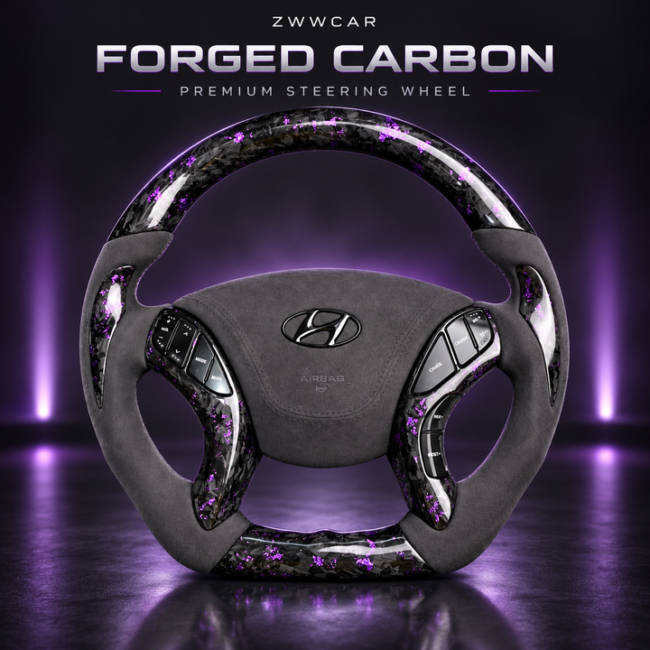Forged Carbon Fiber Steering Wheel - For Hyundai