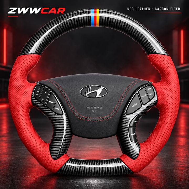 Forged Carbon Fiber Steering Wheel - For Hyundai