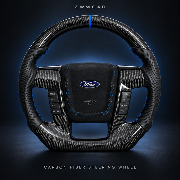 Forged Carbon Fiber Steering Wheel — For Ford
